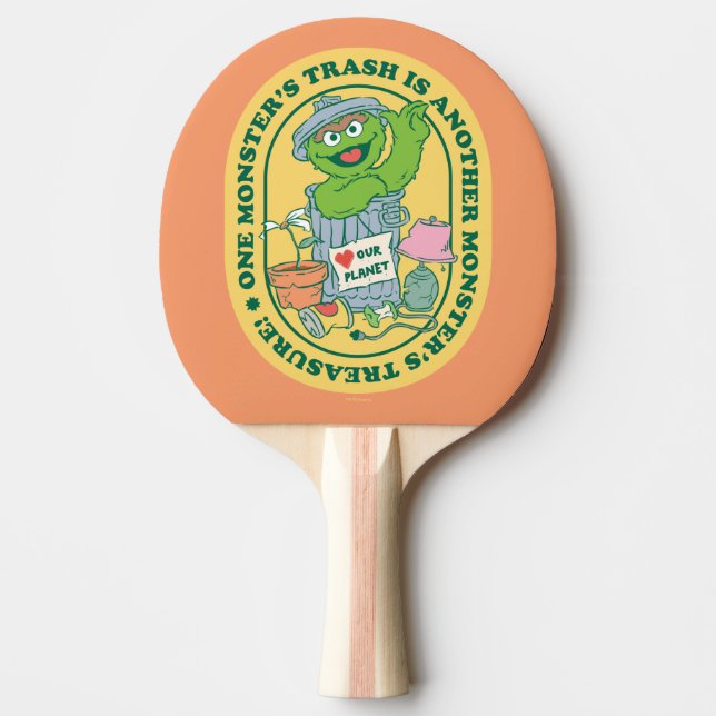Oscar the Grouch | Beteckning för monsterkursbetec Pingisracket (Framsidan)