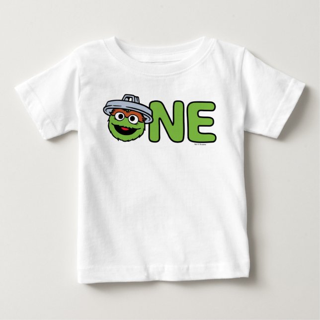Oscar the Grouch Första födelsedag T Shirt (Framsida)