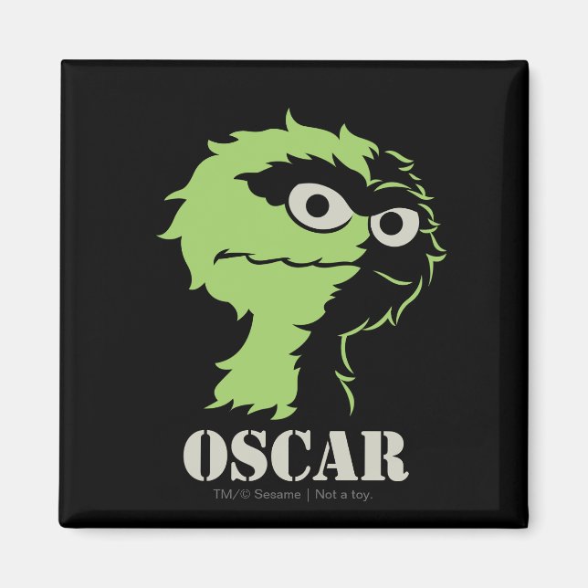 Oscar the Grouch Halva Magnet (Framsidan)