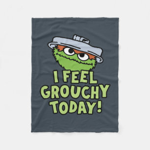Oscar the Grouch Jag känner Grouchy i dag! Fleecefilt
