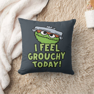 Oscar the Grouch Jag känner Grouchy i dag! Kudde