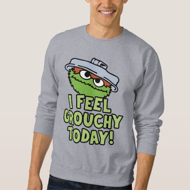 Oscar the Grouch | Jag känner Grouchy i dag! Lång Ärmad Tröja (Framsida)