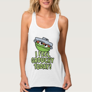 Oscar the Grouch   Jag känner Grouchy i dag! Linne Med Racerback