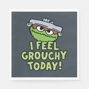 Oscar the Grouch Jag känner Grouchy i dag! Pappersservett
