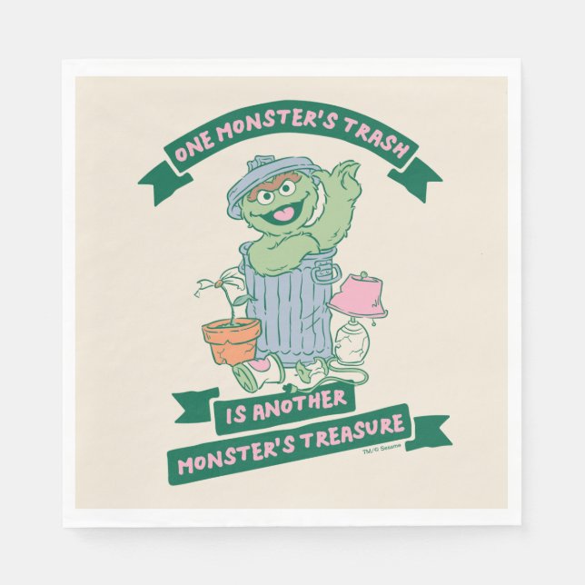 Oscar the Grouch | Monster Treasure Graphic Pappersservett (Framsidan)