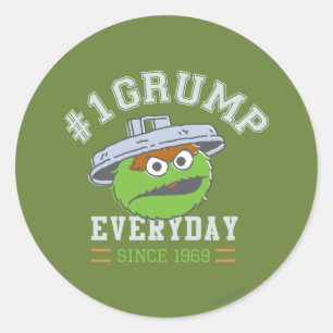Oscar the Grouch nummer 1 Runt Klistermärke