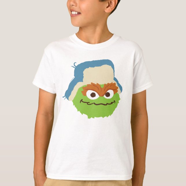 Oscar the Grouch Skogsansikte T Shirt (Framsida)