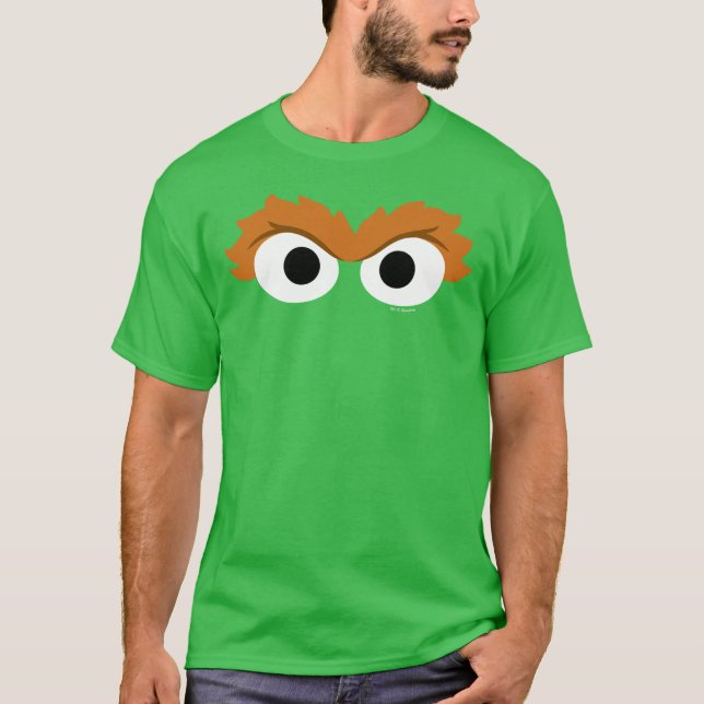 Oscar the Grouch stora ansikte Tee Shirt (Framsida)