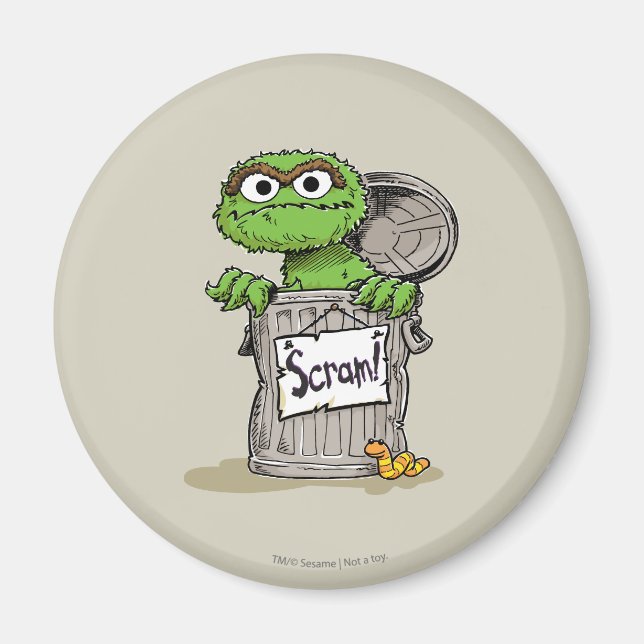 Oscar the Grouch Störta Magnet (Framsidan)