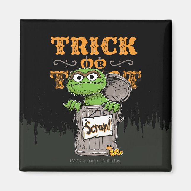 Oscar the Grouch - Trick eller Scram! Magnet (Framsidan)