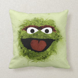 Oscar the Grouch   Vattenfärg Trend Kudde