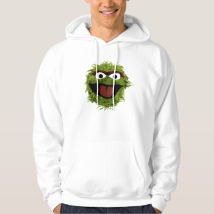 Oscar the Grouch Vattenfärgstrend Tröja Med Luva
