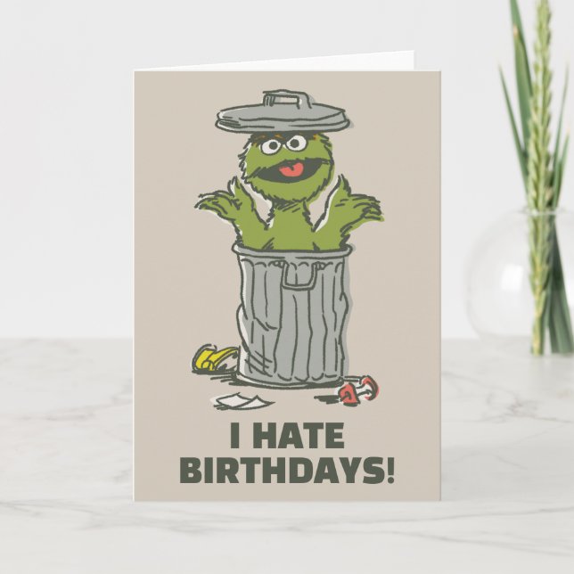 Oscar the Grouch Vintage Kort (Framsida)