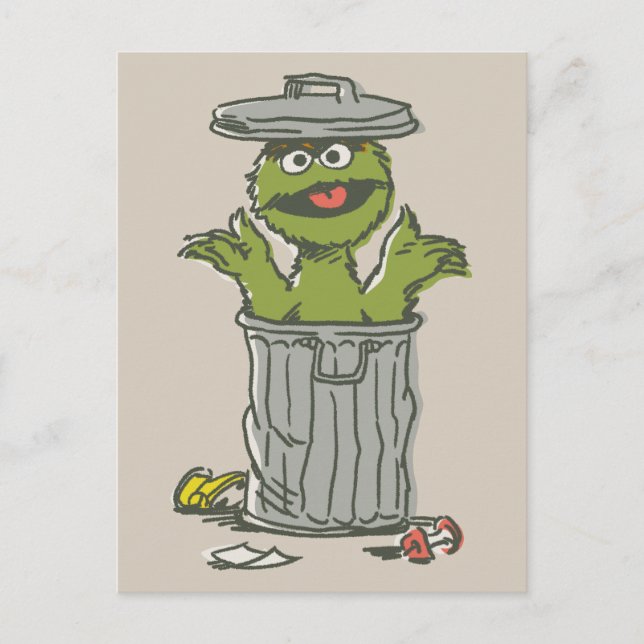 Oscar the Grouch Vintage Vykort (Framsida)