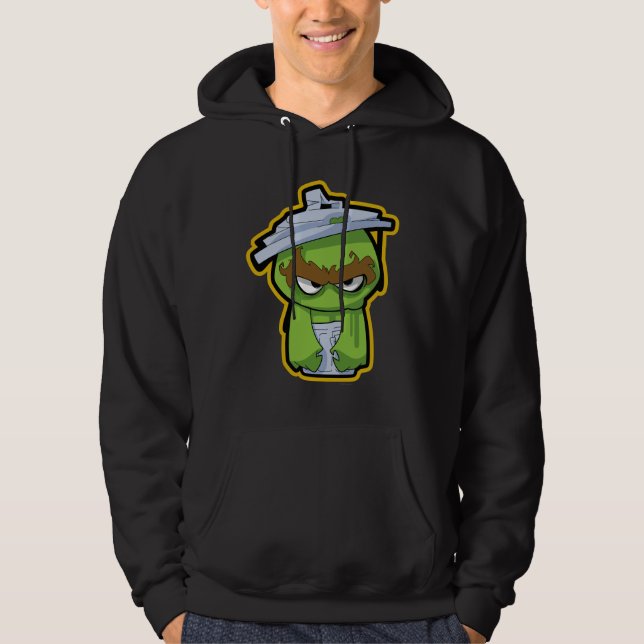 Oscar the Grouch Zombie Sweatshirt (Framsida)
