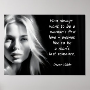 Oscar Wilde - citattecknet Last Romantik Poster