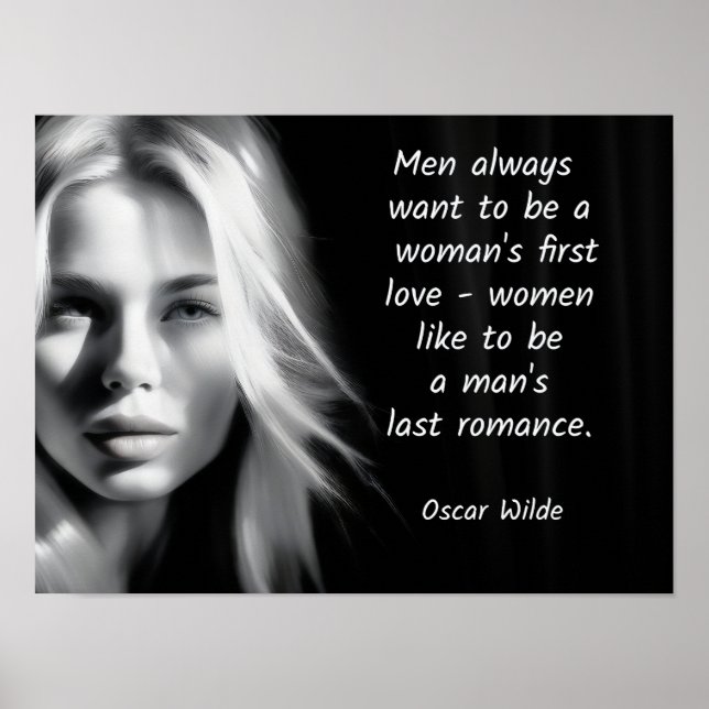 Oscar Wilde - citattecknet Last Romantik Poster (Framsidan)