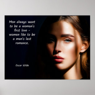 Oscar Wilde - citattecknet Last Romantik Poster