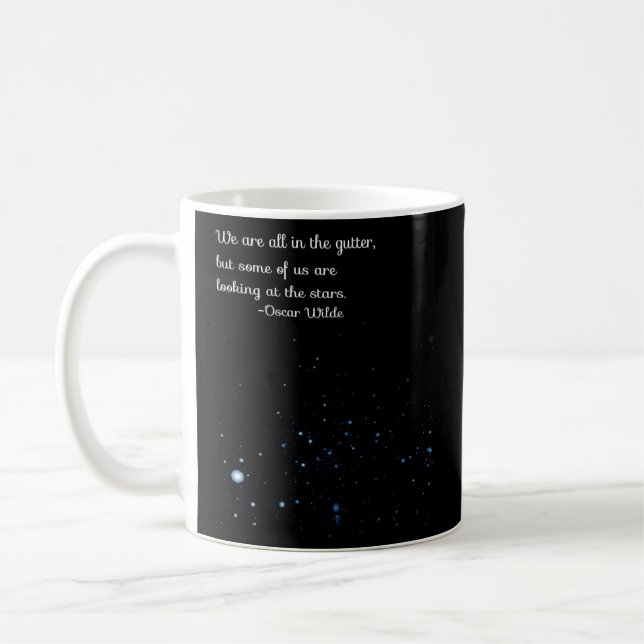Oscar Wilde Citote lever i Gutter och Tittar på St Kaffemugg (Vänster)