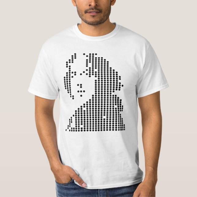 oscar wilde geometrisk porträtt t shirt (Framsida)