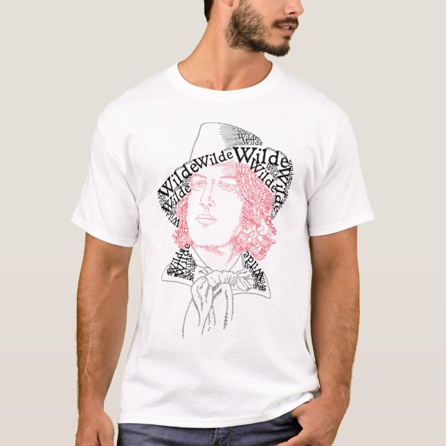Oscar Wilde i Ord T Shirt (Framsida)