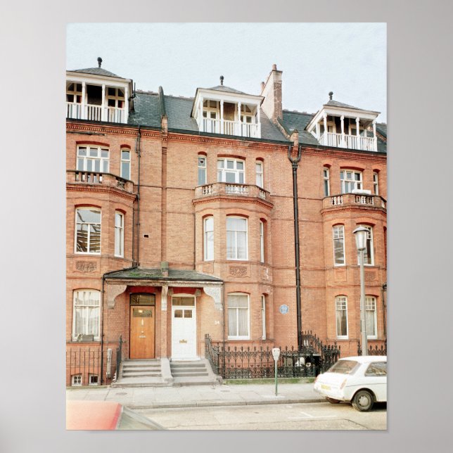Oscar Wildes hus i Tite Street, Chelsea Poster (Framsidan)