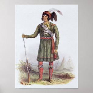 Osceola eller "resningsol", en Seminoleledare Poster