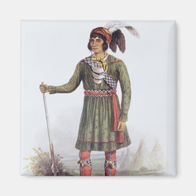 Osceola eller Stigning Sol, en seminolledare Magnet (Framsidan)