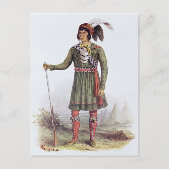 Osceola eller Stigning Sol, en seminolledare Vykort (Framsida)