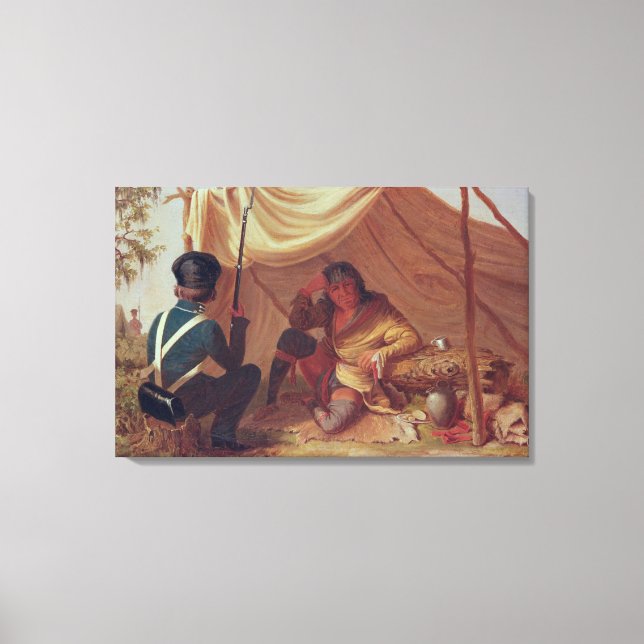 Osceola in Captivity, 1837 Canvastryck (Framsida)