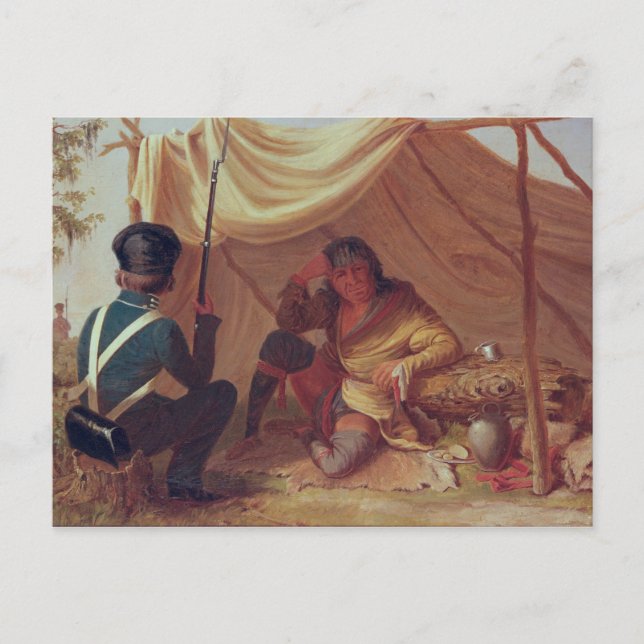 Osceola in Captivity, 1837 Vykort (Framsida)