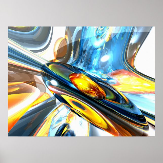 Oscillerande Abstrakt i Färg Poster (Framsidan)