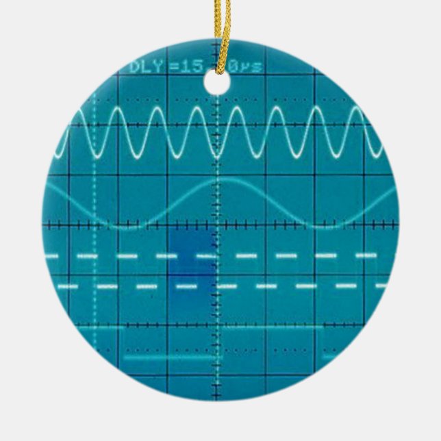 oscilloscope julgransprydnad keramik (Framsidan)
