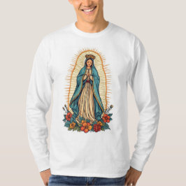 Osculda mö Virgen de Guadalupe Herr T-shirt med lå