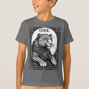 Ose Den Goetiska Leoparden Stiger Upp T Shirt