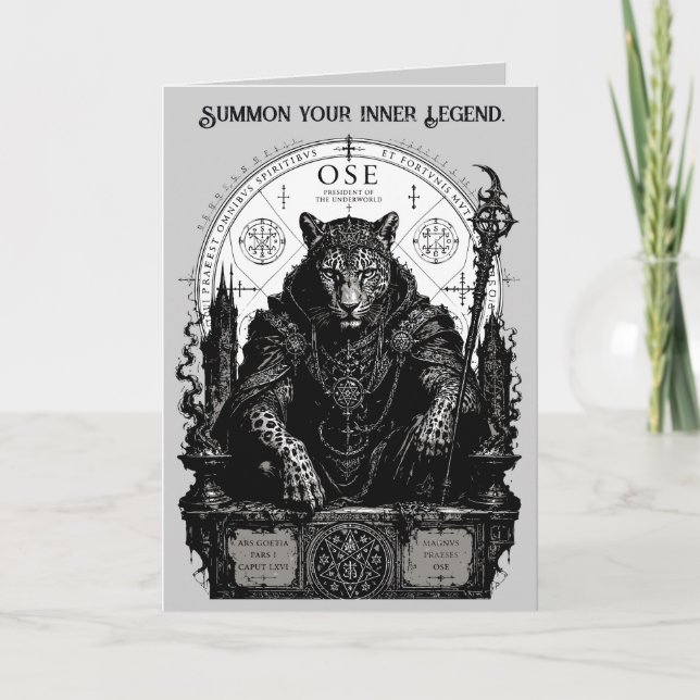 Ose gotisk ockult leopard kort (Framsida)