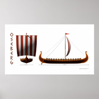 Oseberg Viking Frakt Poster