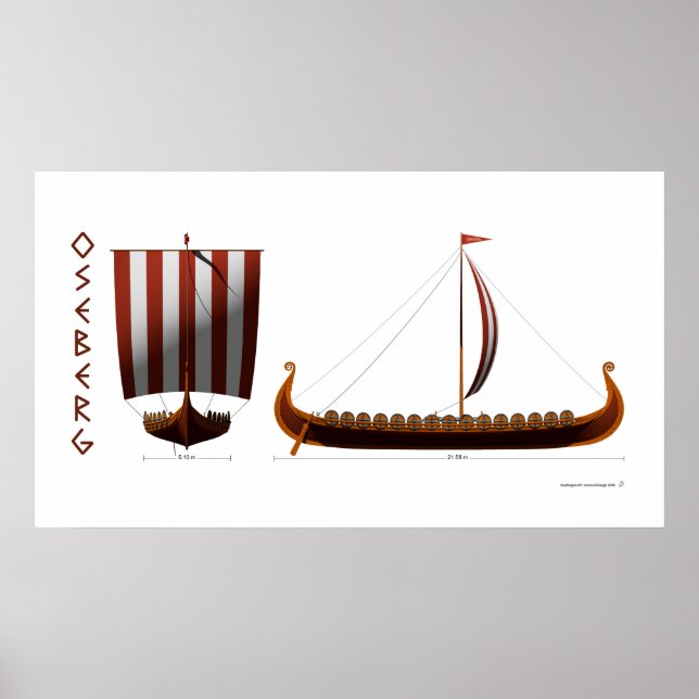 Oseberg Viking Frakt Poster (Framsidan)