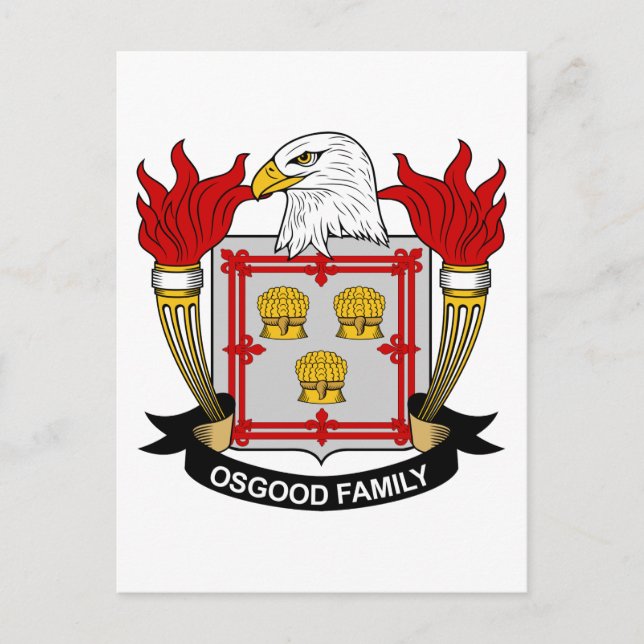 Osgood Family Crest Vykort (Framsida)