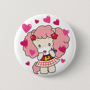 Osharena ponnyKawaii kärlek knäppas Knapp