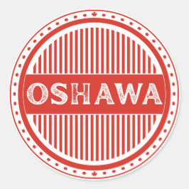 Oshawa City Pride Emblem – Canadian Identity Runt Klistermärke
