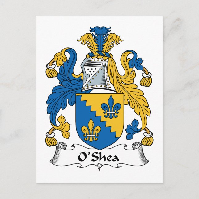 O'Shea Family Crest Vykort (Framsida)