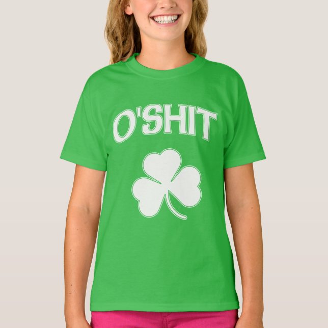 O'Shit irländska roliga St Patrick T-shirt (Framsida)
