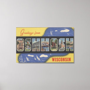 Oshkosh Wisconsin - stora brevplatser Canvastryck