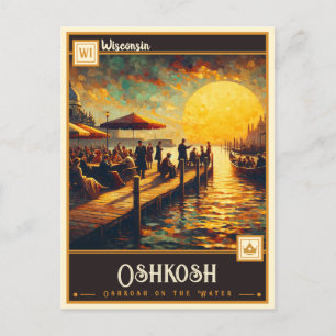 Oshkosh, Wisconsin VINTAGE Vykort