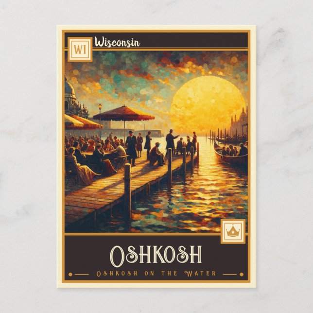 Oshkosh, Wisconsin | VINTAGE Vykort (Framsida)