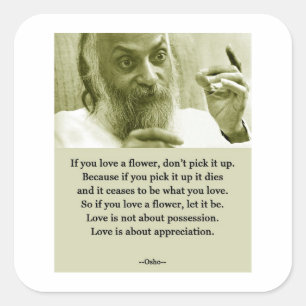 Osho Fyrkantigt Klistermärke