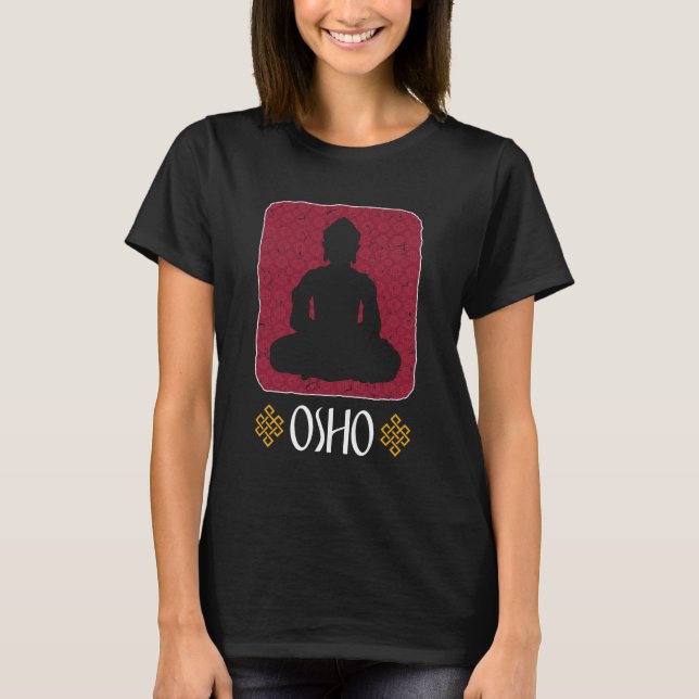 Osho T Shirt Meditation T Shirt Andlig Yoga (Framsida)