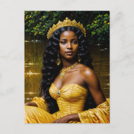 Oshun African Goddess Elegant Orisha Art Vykort