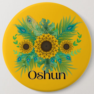 Oshun Goddess SunblomButton Knapp